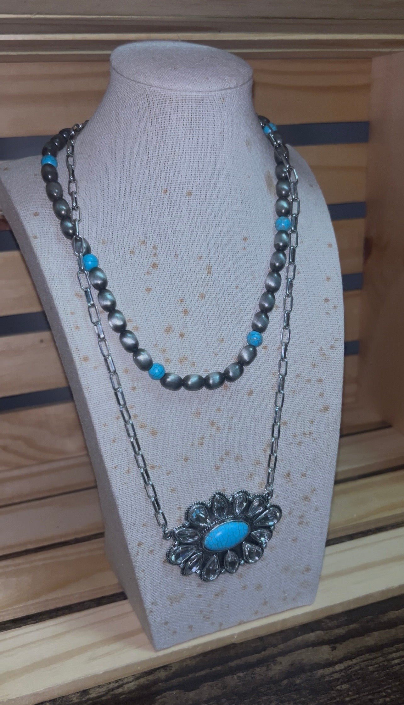 Layering Silver Stone Necklace