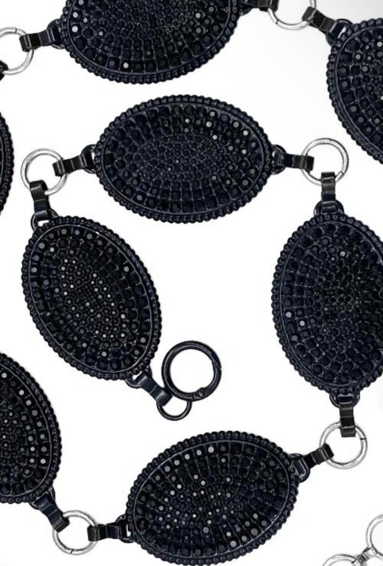 Black Rhinestone Belt