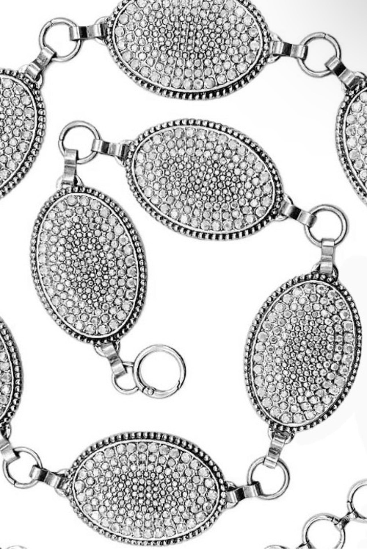 Silver Rhinestone Belt