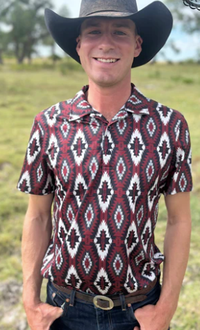 Cowboy Cupid Aztec Polo