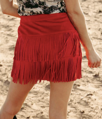 XOXO Fringe Skirt