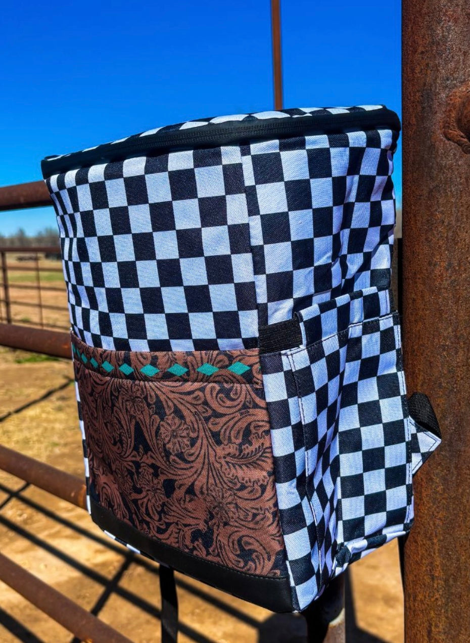 Checkered Cooler Backpack