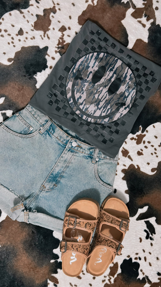 Camo Smiley Tee