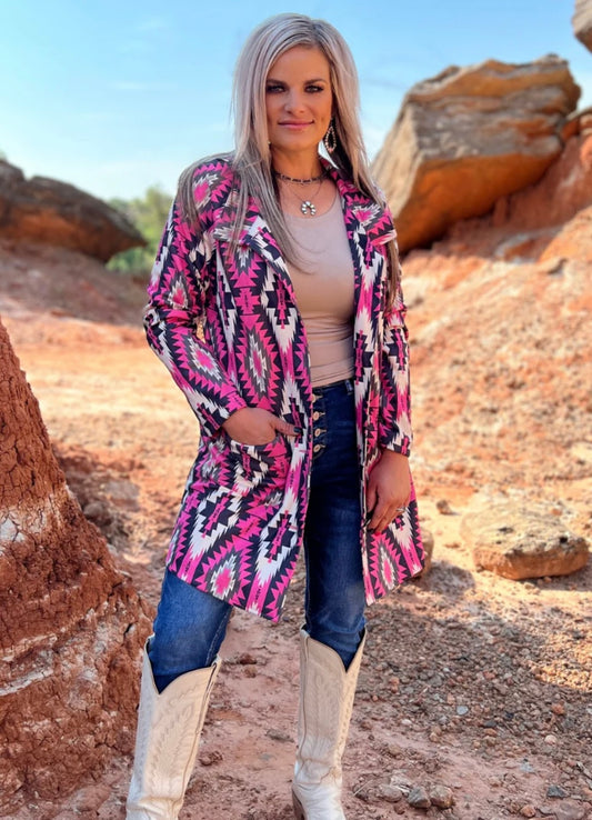 Desert Rose Aztec Coat