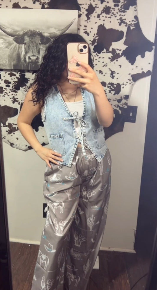 Dusty Silver Cowgirl Pants