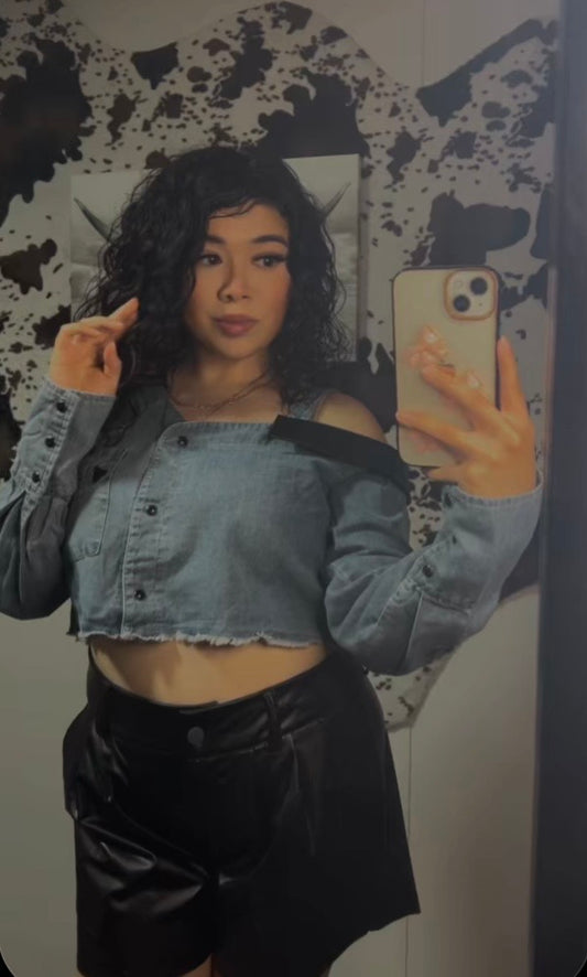 Denim Cropped Top