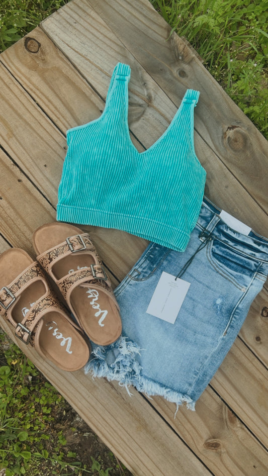 Light Wash Denim Shorts