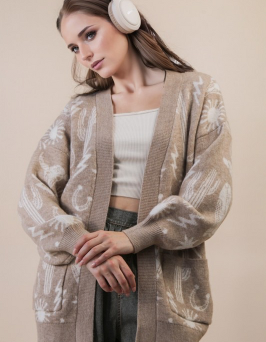 Western Brown Cardigan