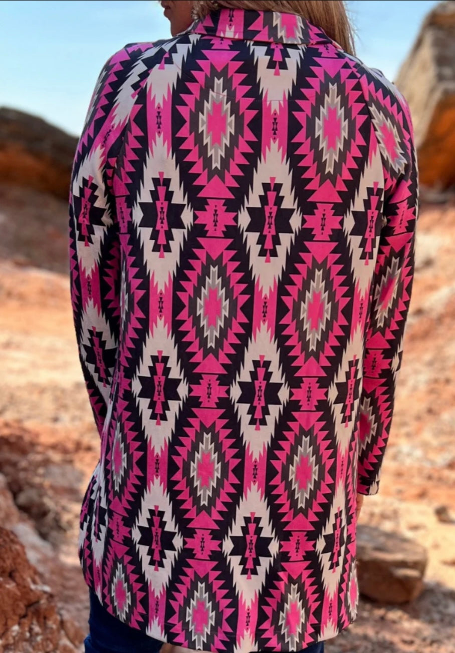 Desert Rose Aztec Coat