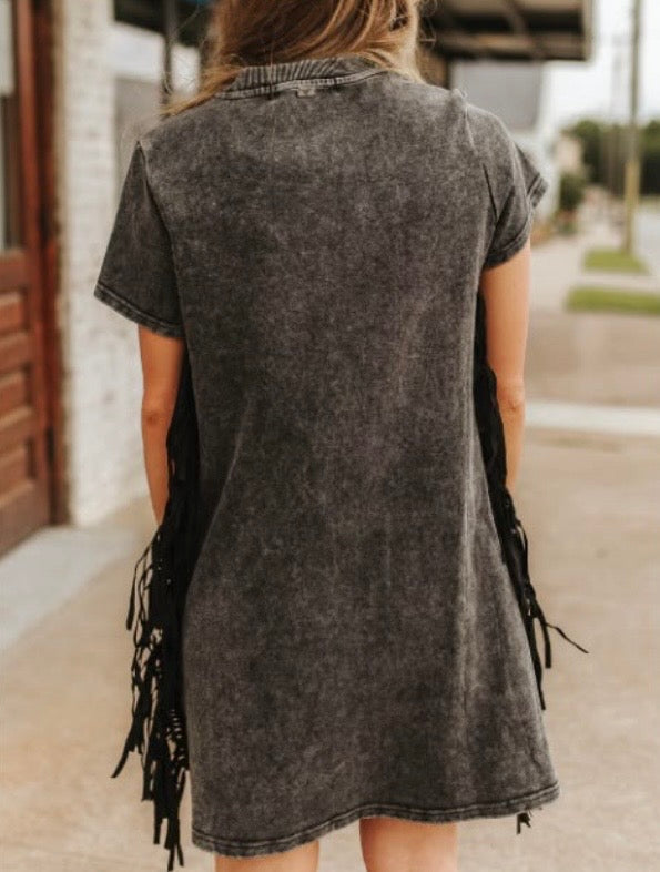 Rodeo Fringe Tshirt Dress