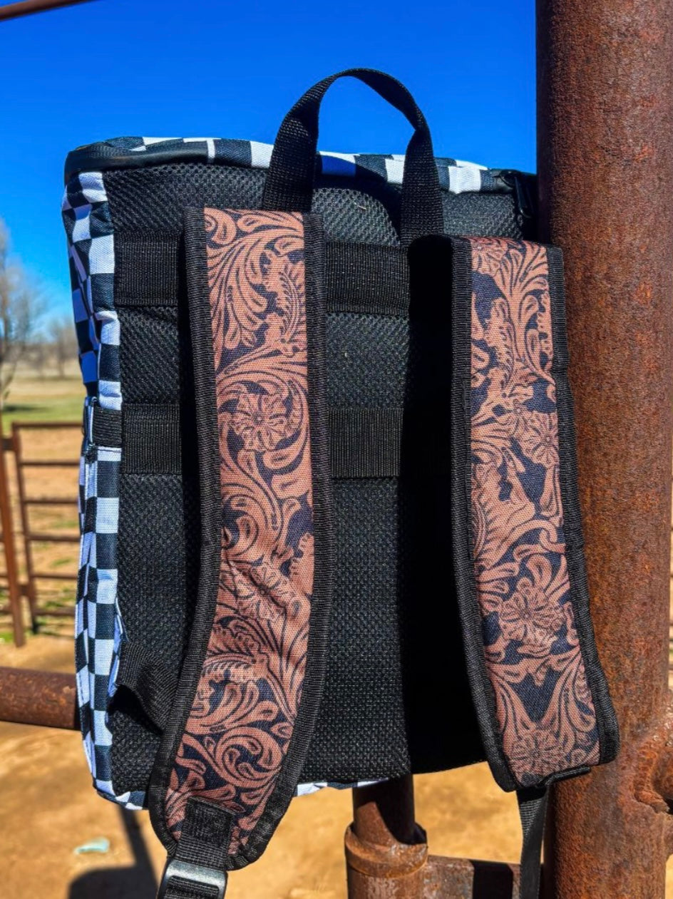 Checkered Cooler Backpack