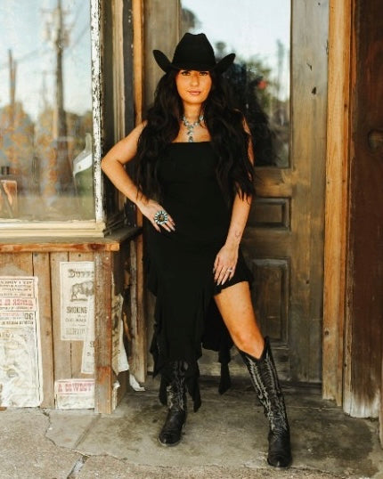 Black Ruffle Dress