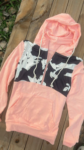 Strawberry CowPrint Hoodie