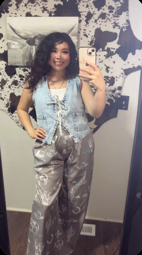 Dusty Silver Cowgirl Pants