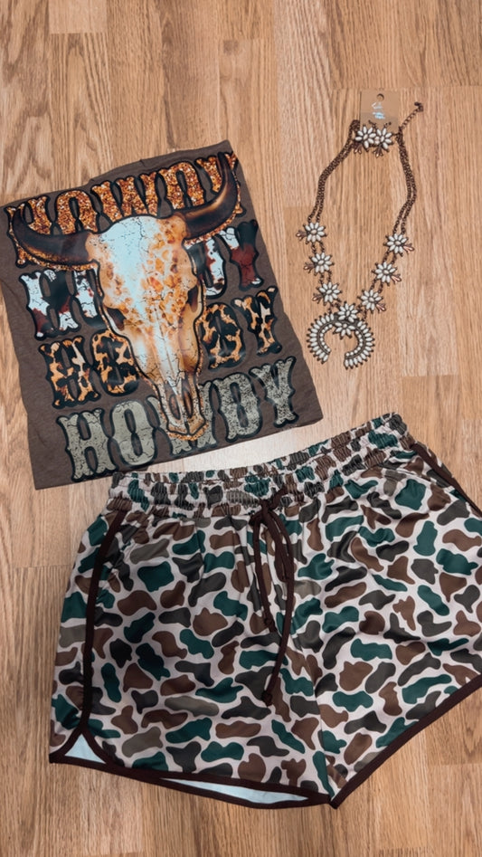 Howdy Brown Tee