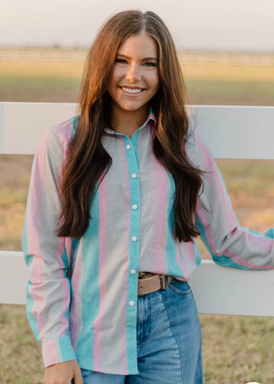 Pastel Pretty Button Up