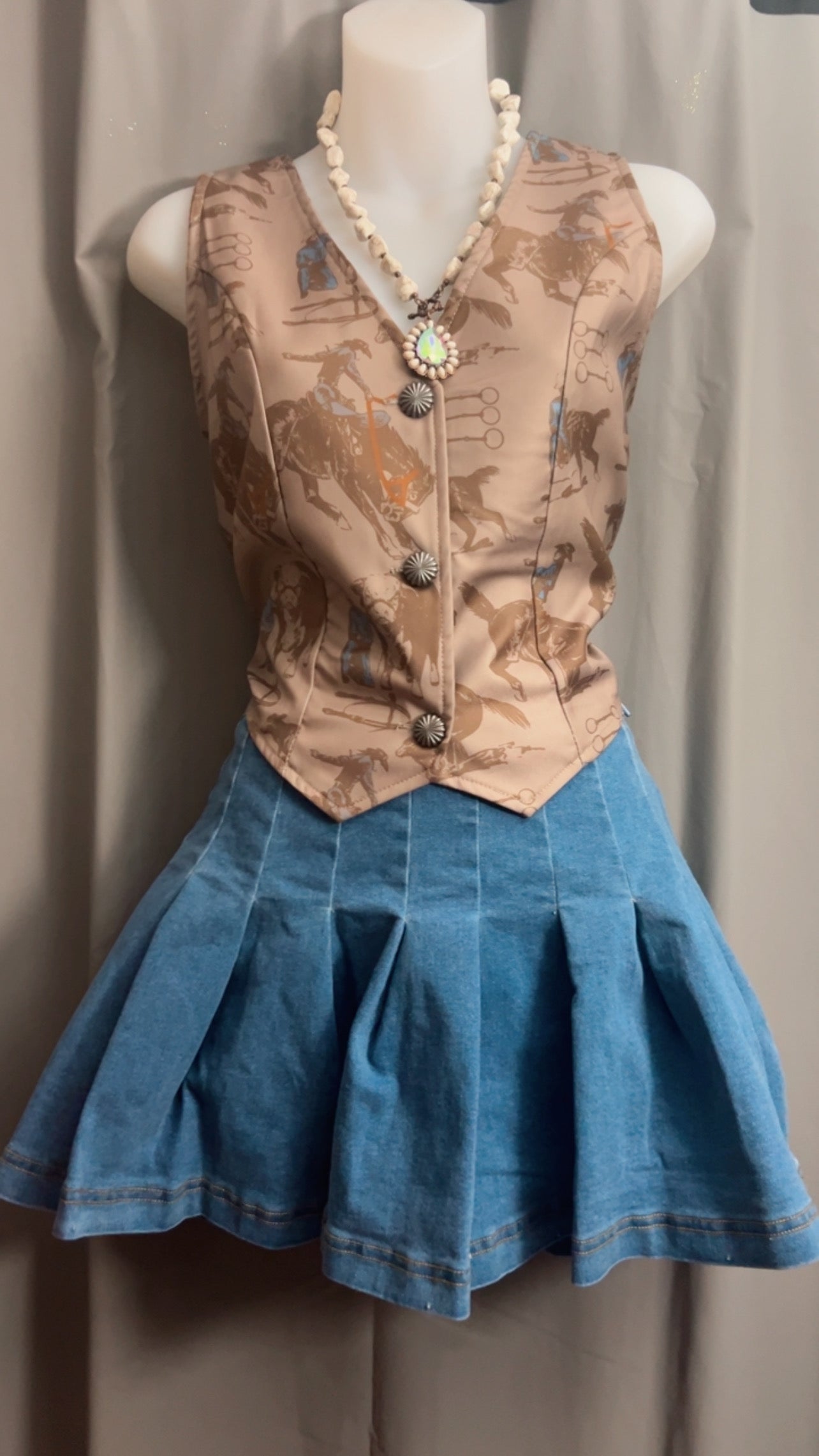 Mini Denim Skort