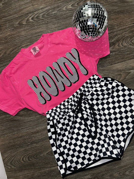 Howdy Checkered Tee