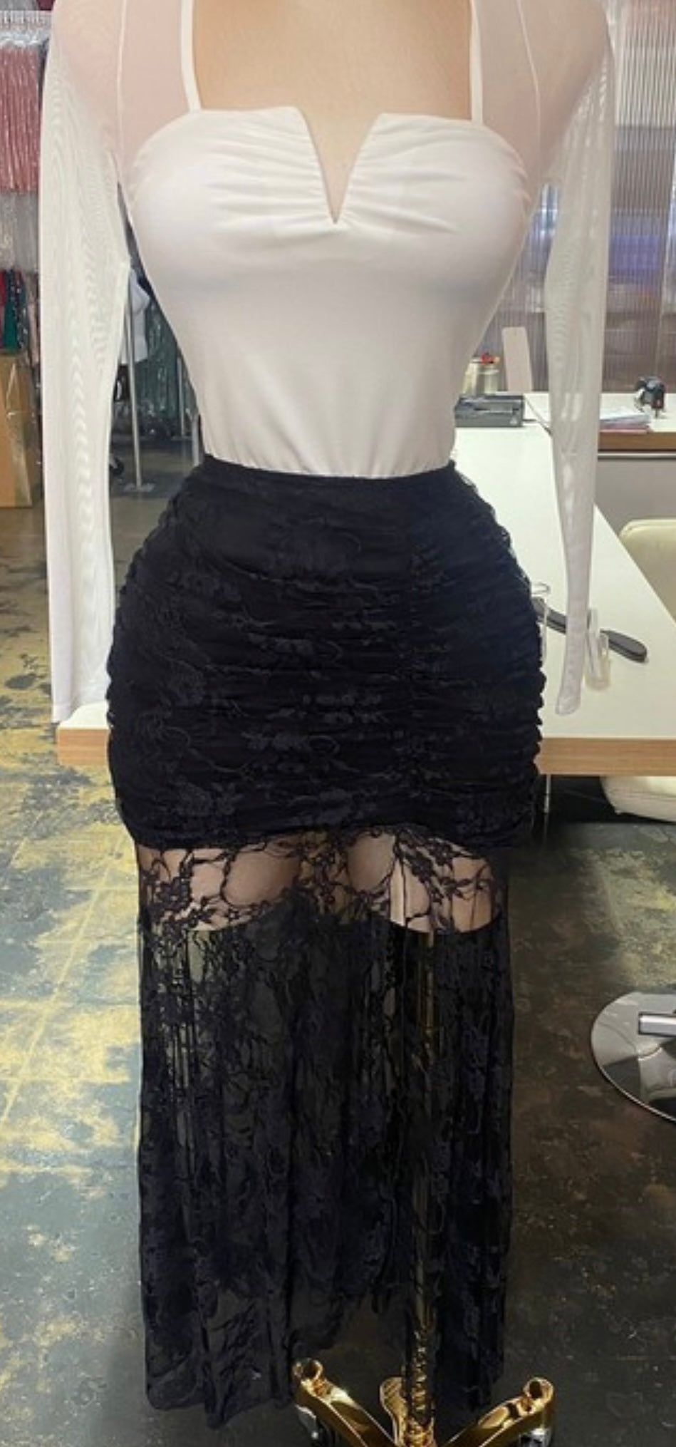 Black Lace Skirt