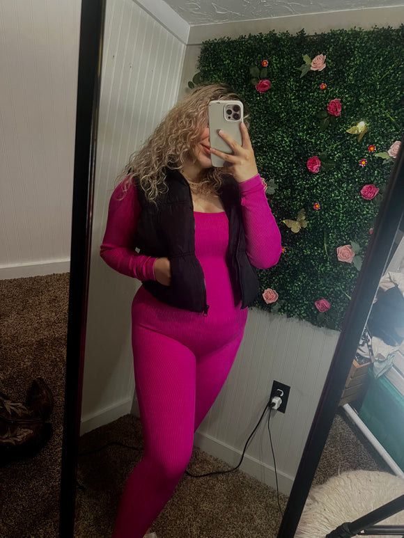 Neon Pink Jumpsuit