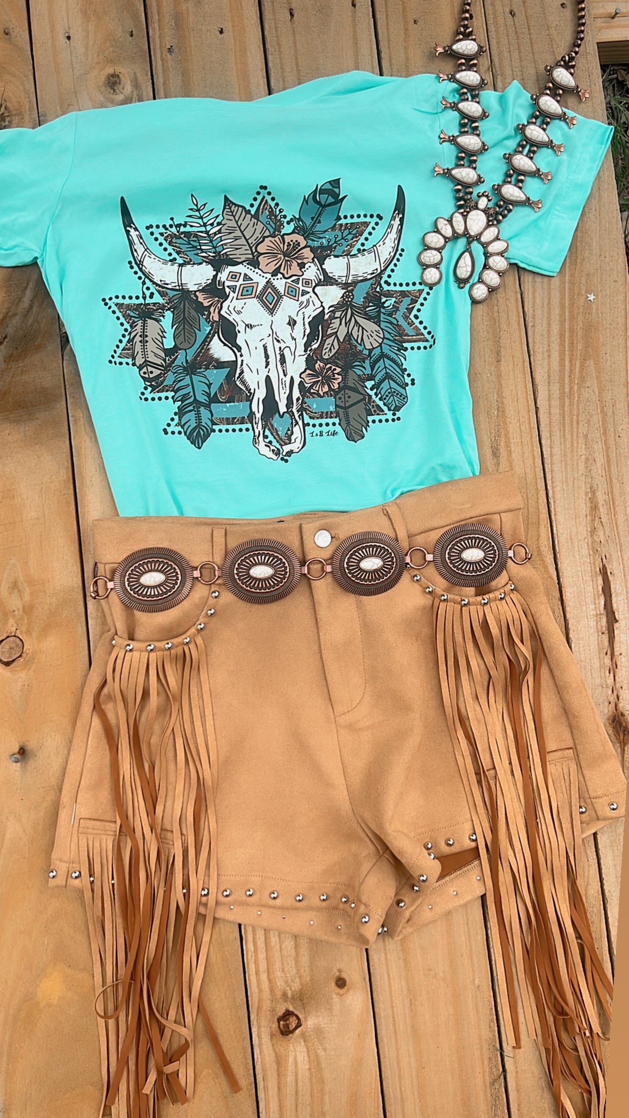 Fringe Shorties Brown